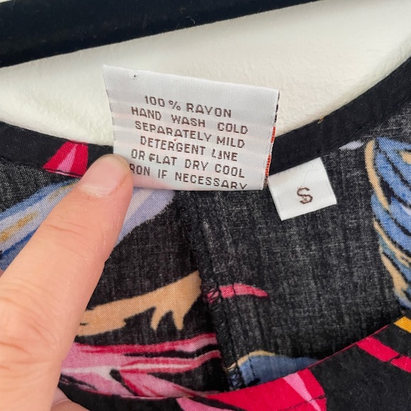 Vintage Tropical/Floral Print Mango Moon Women’s dress Size Small - Picture 8 of 12